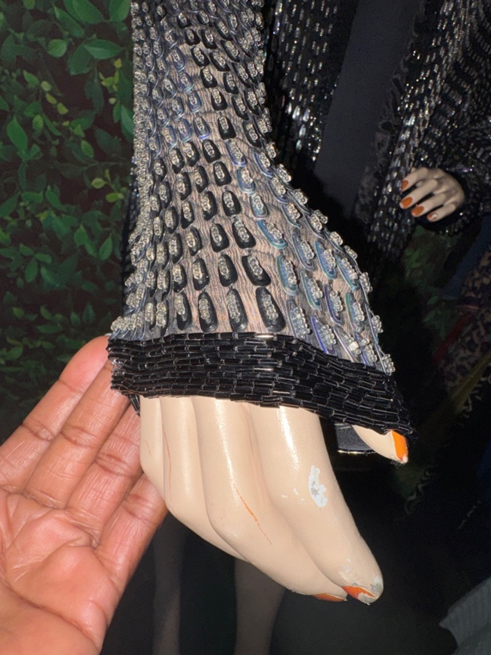 Vintage Pinky Creations Sequin / Beaded Silk Cardigan XXXL - Picture 11 of 17